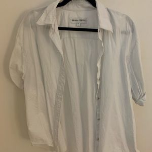 Aritzia lightly worn white Jane button up shirt